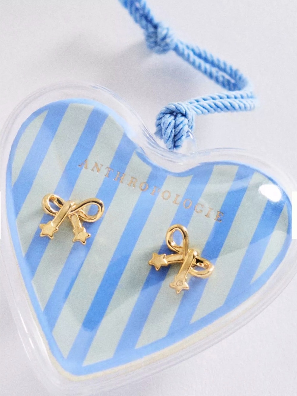 Anthropologie Gold Bow and Star Stud Earrings - Gold NWT